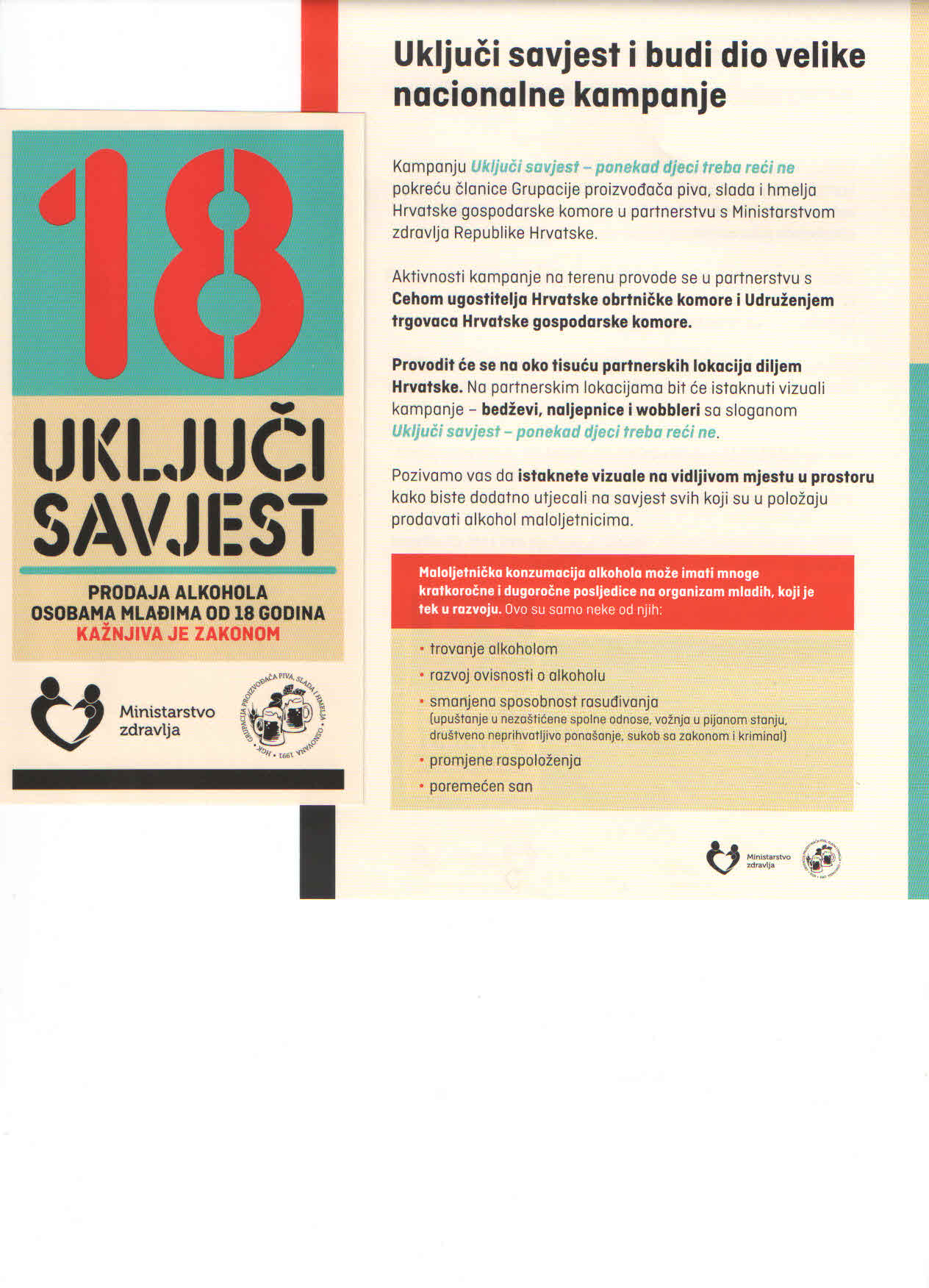 Akcija NE ALKOHOL maloljetnicima
